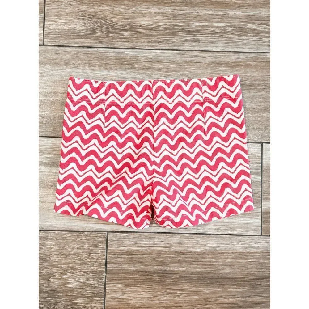 NWT! Nautica Pink and White Wave Chevon Shorts Size 4